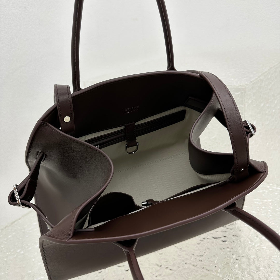 Margaux 12 Dark Brown Leather Tote Bag ROW - Level 5