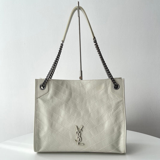 White Leather Niki Tote Bag - Level 5