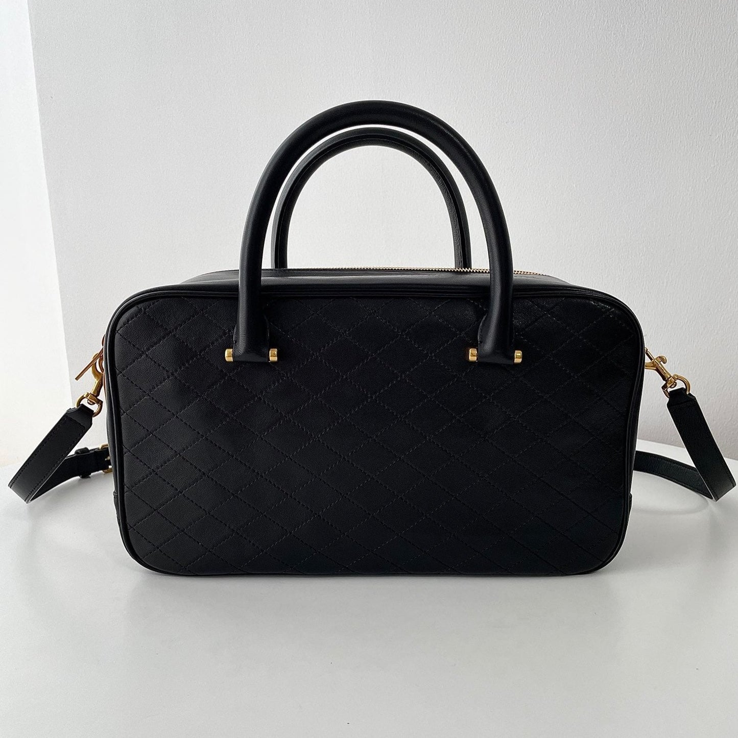 Liya Black Leather Duffle Bag YLS - Level 5