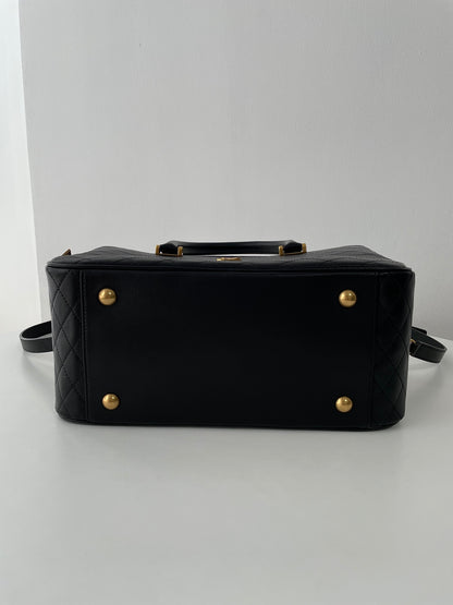 Liya Black Leather Duffle Bag YLS - Level 5