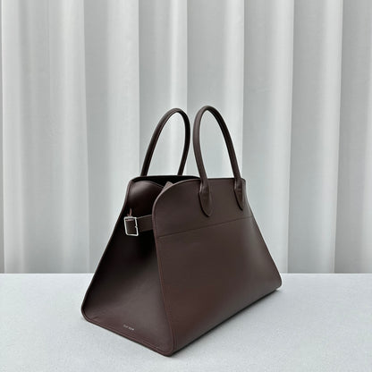 Margaux 15 Dark Brown Leather Tote Bag ROW - Level 5