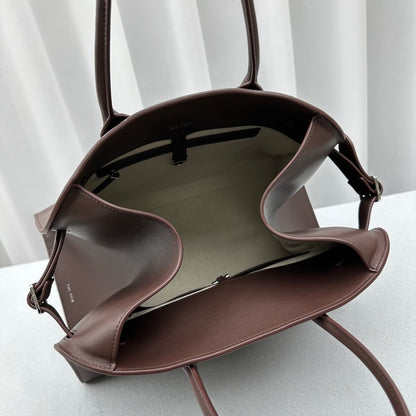 Margaux 15 Dark Brown Leather Tote Bag ROW - Level 5