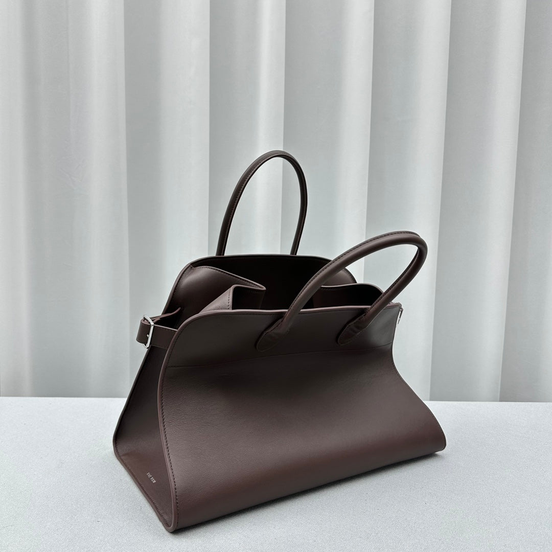 Margaux 15 Dark Brown Leather Tote Bag ROW - Level 5