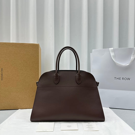 Margaux 15 Dark Brown Leather Tote Bag ROW - Level 5