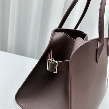 Margaux 15 Dark Brown Leather Tote Bag ROW - Level 5