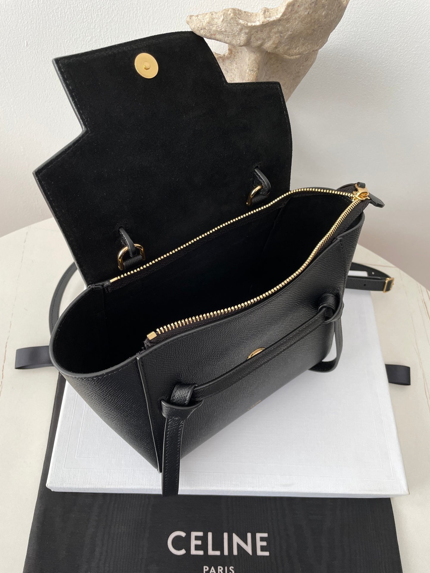 Black Leather Nano Belt Bag - Level 5