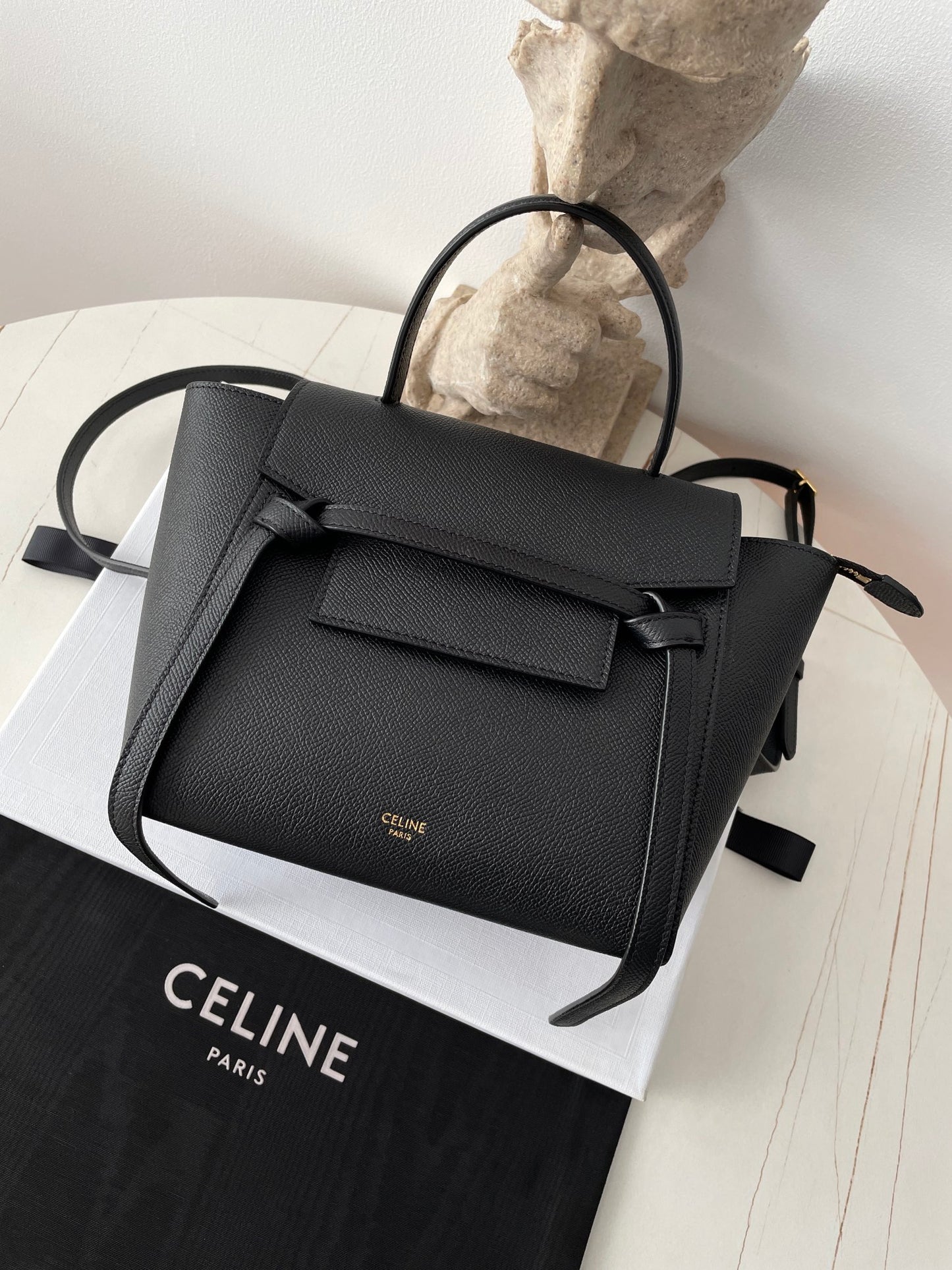 Black Leather Nano Belt Bag - Level 5