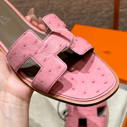 Light Pink Ostrich Oran Sandals - Level X