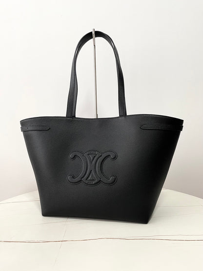 Leather Cabas Anais Tote Bag CEL - Level 5