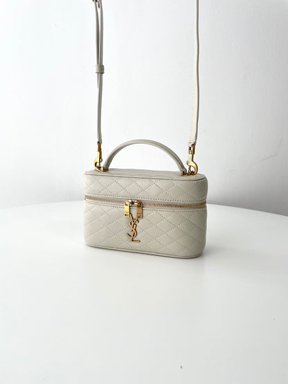 Gaby Vanity Bag Blanc Vintage Leather - Level 5