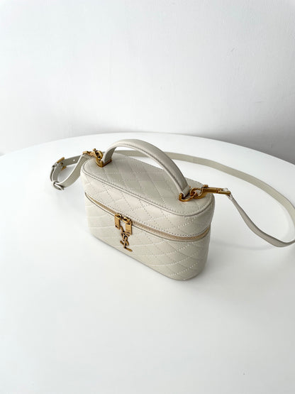 Gaby Vanity Bag Blanc Vintage Leather - Level 5