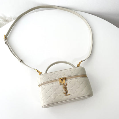 Gaby Vanity Bag Blanc Vintage Leather - Level 5