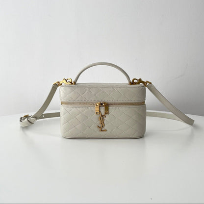Gaby Vanity Bag Blanc Vintage Leather - Level 5