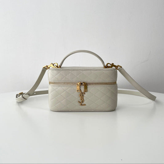 Gaby Vanity Bag Blanc Vintage Leather - Level 5