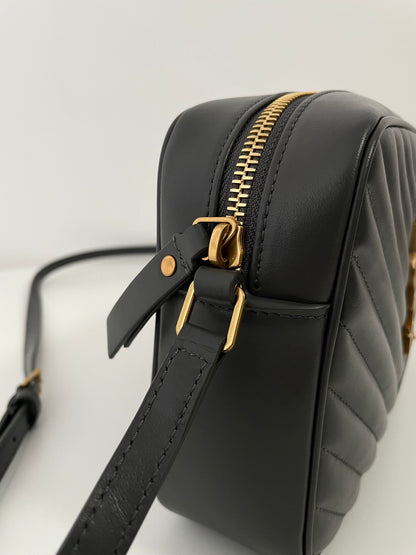 Dark Grey Leather Lou Camera Bag - Level 5