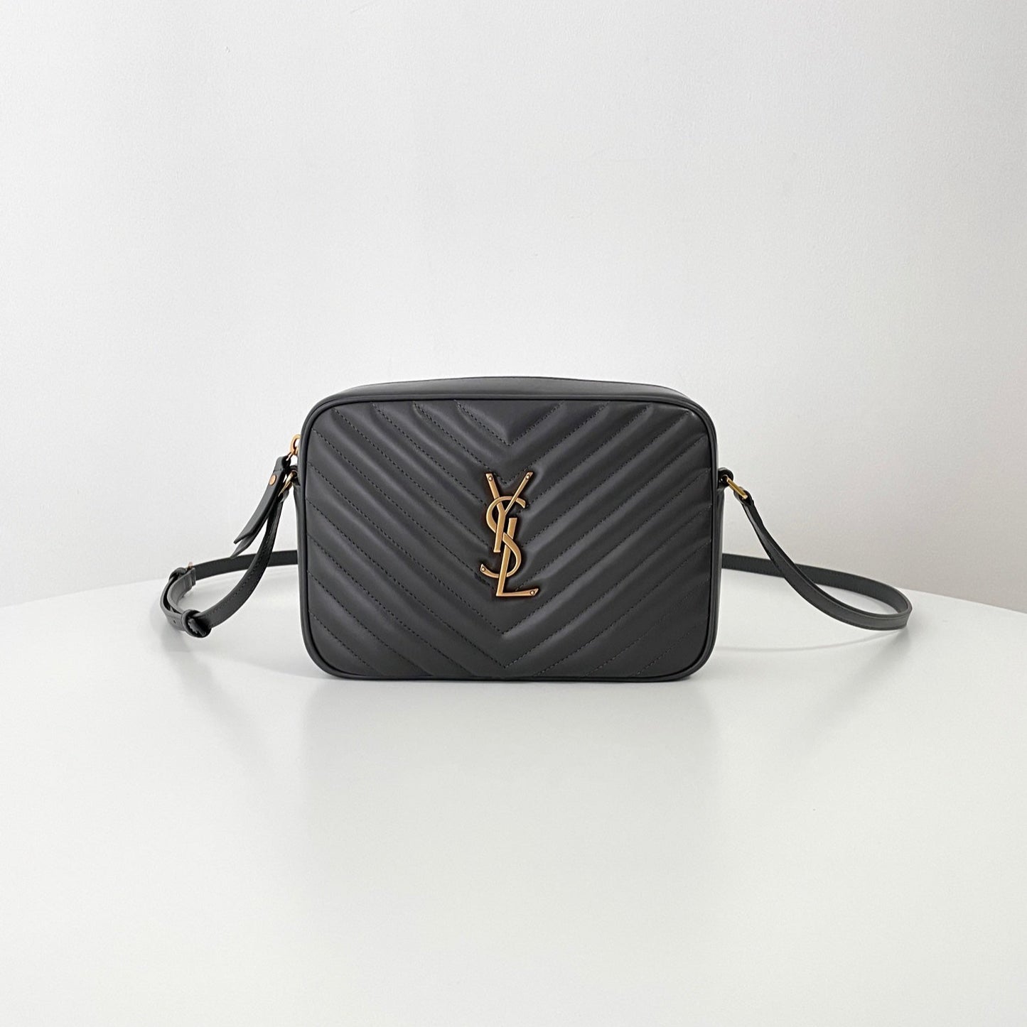 Dark Grey Leather Lou Camera Bag - Level 5