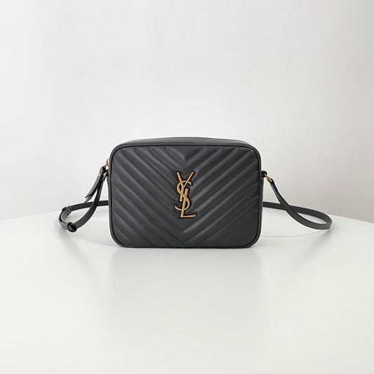 Dark Grey Leather Lou Camera Bag - Level 5