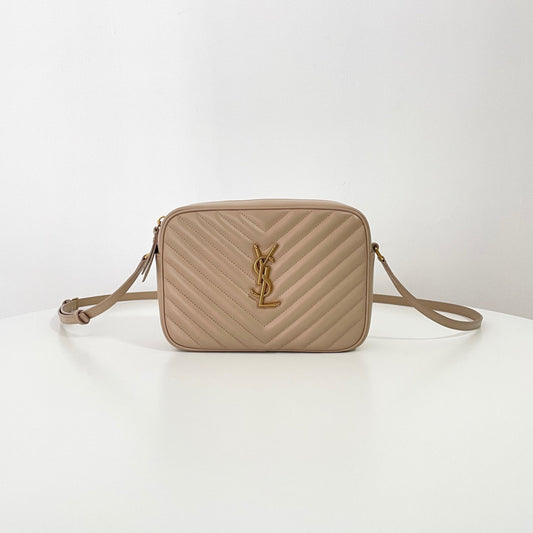 Beige Leather Lou Camera Bag - Level 5