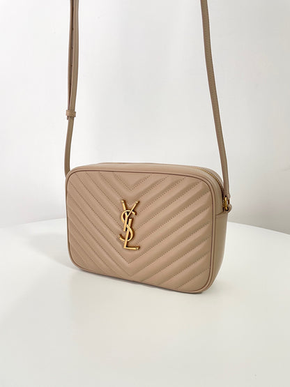 Beige Leather Lou Camera Bag - Level 5