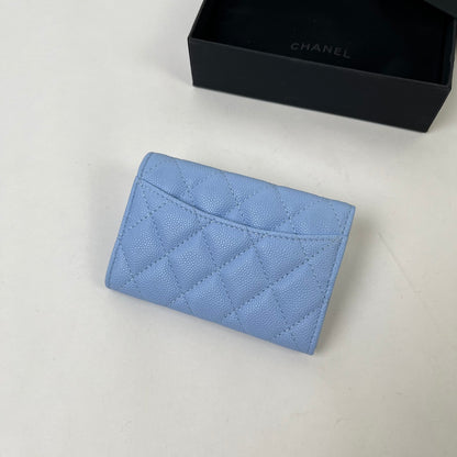 Flap Card Holder Blue Caviar Leather CNL - Level 5