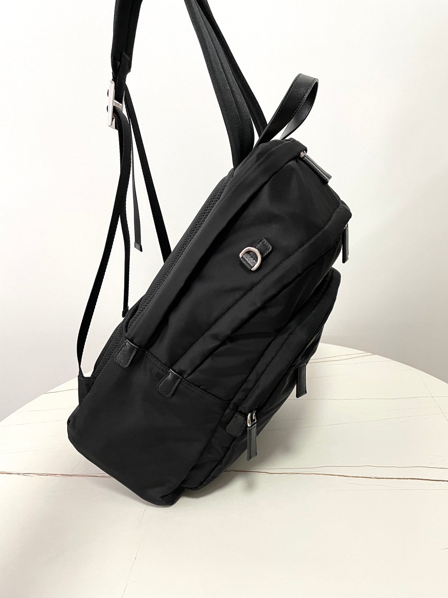 Black Nylon Zippered Backpack PRD - Level 5