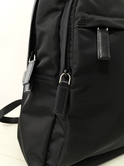 Black Nylon Zippered Backpack PRD - Level 5