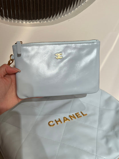 22 Bag Small Light Blue Lambskin Leather - Level X