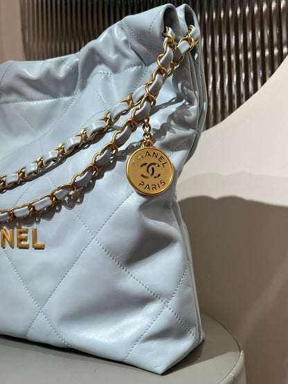 22 Bag Small Light Blue Lambskin Leather - Level X