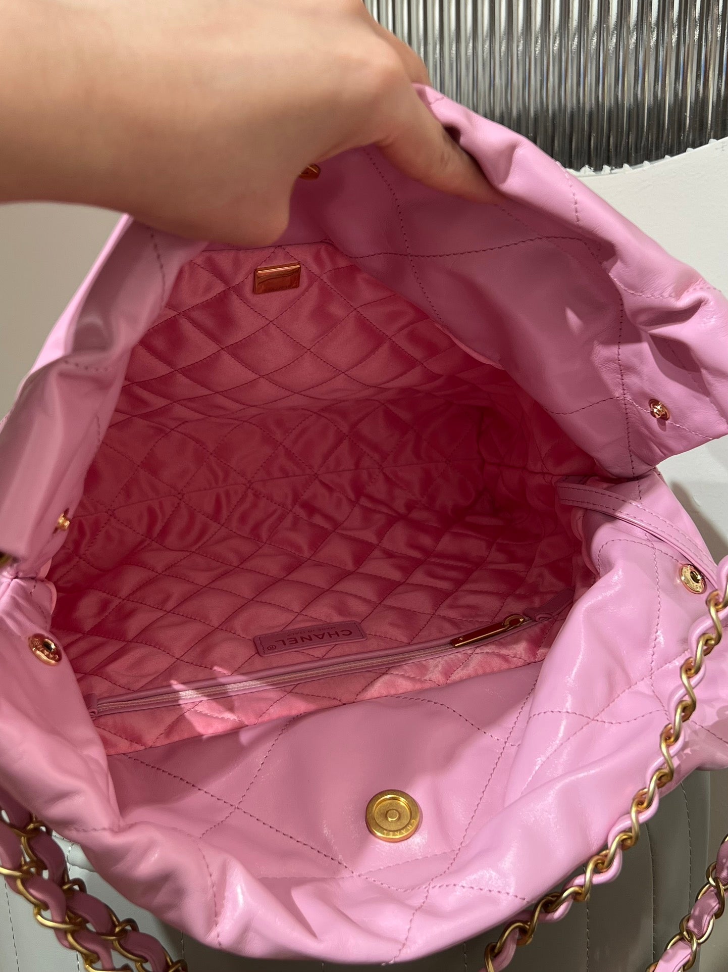 22 Bag Small Pink Lambskin Leather - Level X