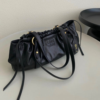 Black Joie Nappa Leather Bag MIU - Level 5