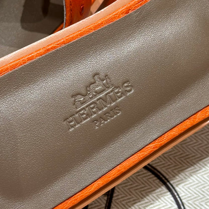 Orange Ostrich Oran Sandals - Level X