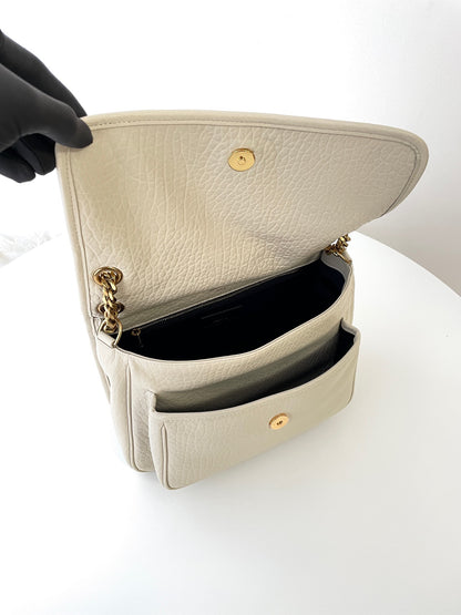 Cream White Leather Niki Shoulder Bag - Level 5