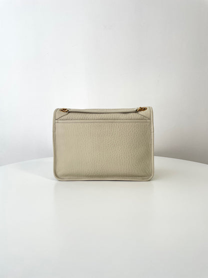 Cream White Leather Niki Shoulder Bag - Level 5