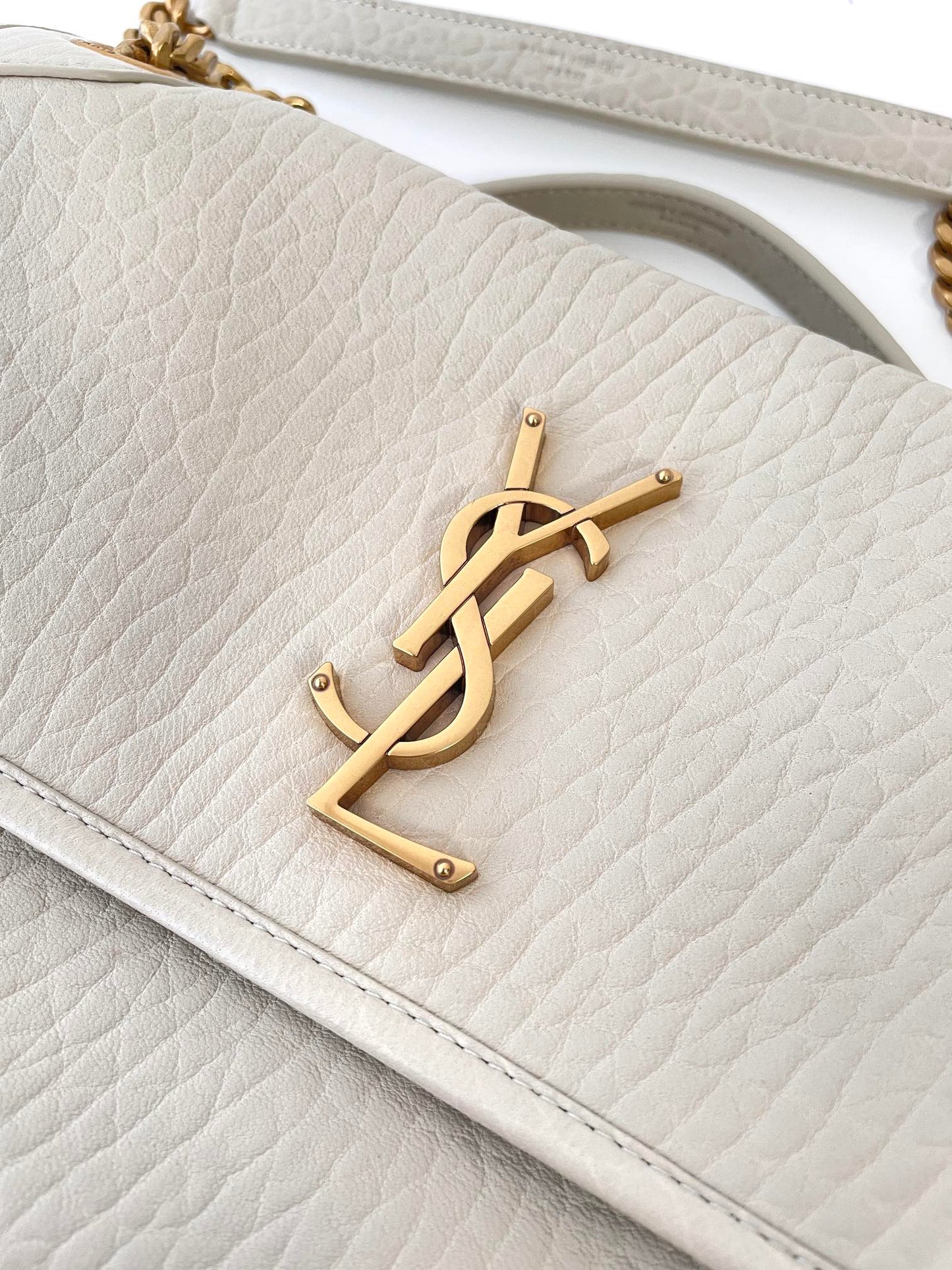 Cream White Leather Niki Shoulder Bag - Level 5