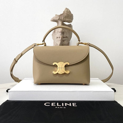 Beige Leather Teen Nino Bag CEL - Level 5