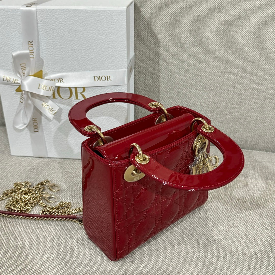 Mini Lady Red & Gold Patent Leather - Level X