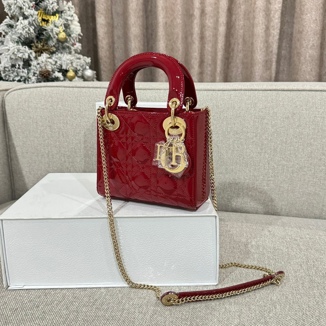 Mini Lady Red & Gold Patent Leather - Level X