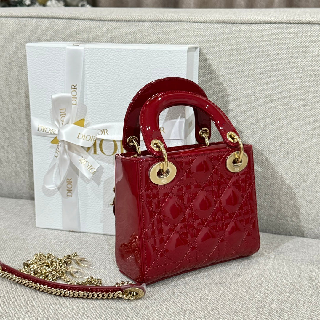 Mini Lady Red & Gold Patent Leather - Level X