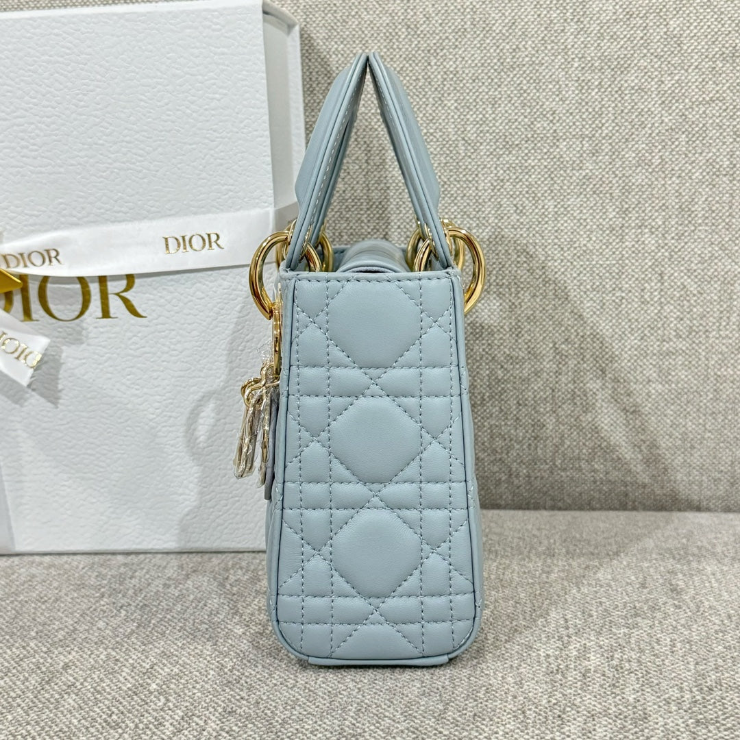 Mini Lady Light Blue Lambskin - Level X