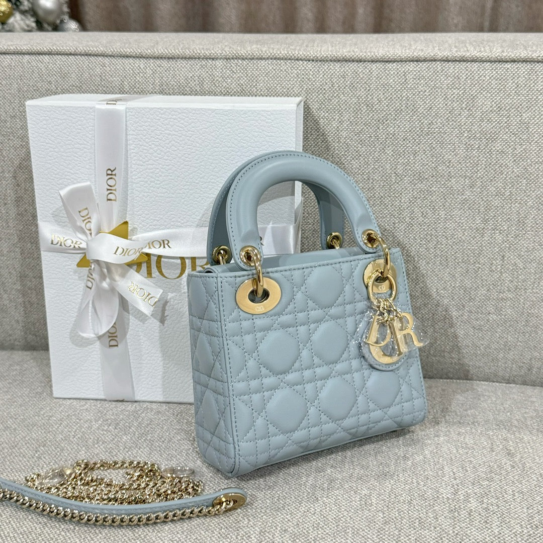 Mini Lady Light Blue Lambskin - Level X