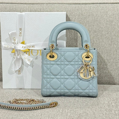 Mini Lady Light Blue Lambskin - Level X