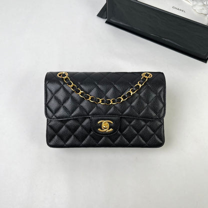 Black Caviar Leather Small Flap Bag CNL - Level X