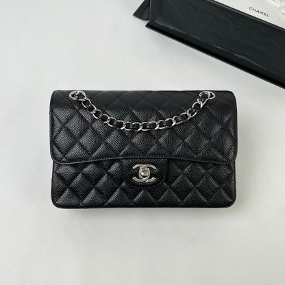 Black Caviar Leather Small Flap Bag CNL - Level X