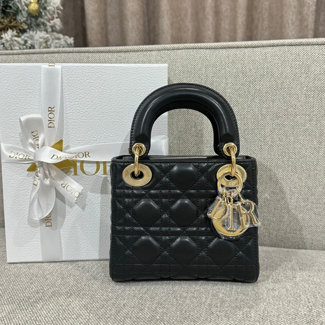 Mini Lady Black & Gold Lambskin - Level X