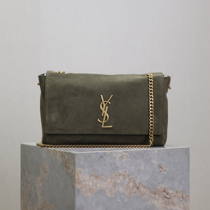 Reversible Kate Khaki Green Leather & Suede YLS - Level 5