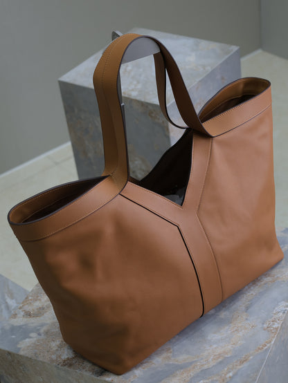 Y Tote Brown Leather YLS - Level 5