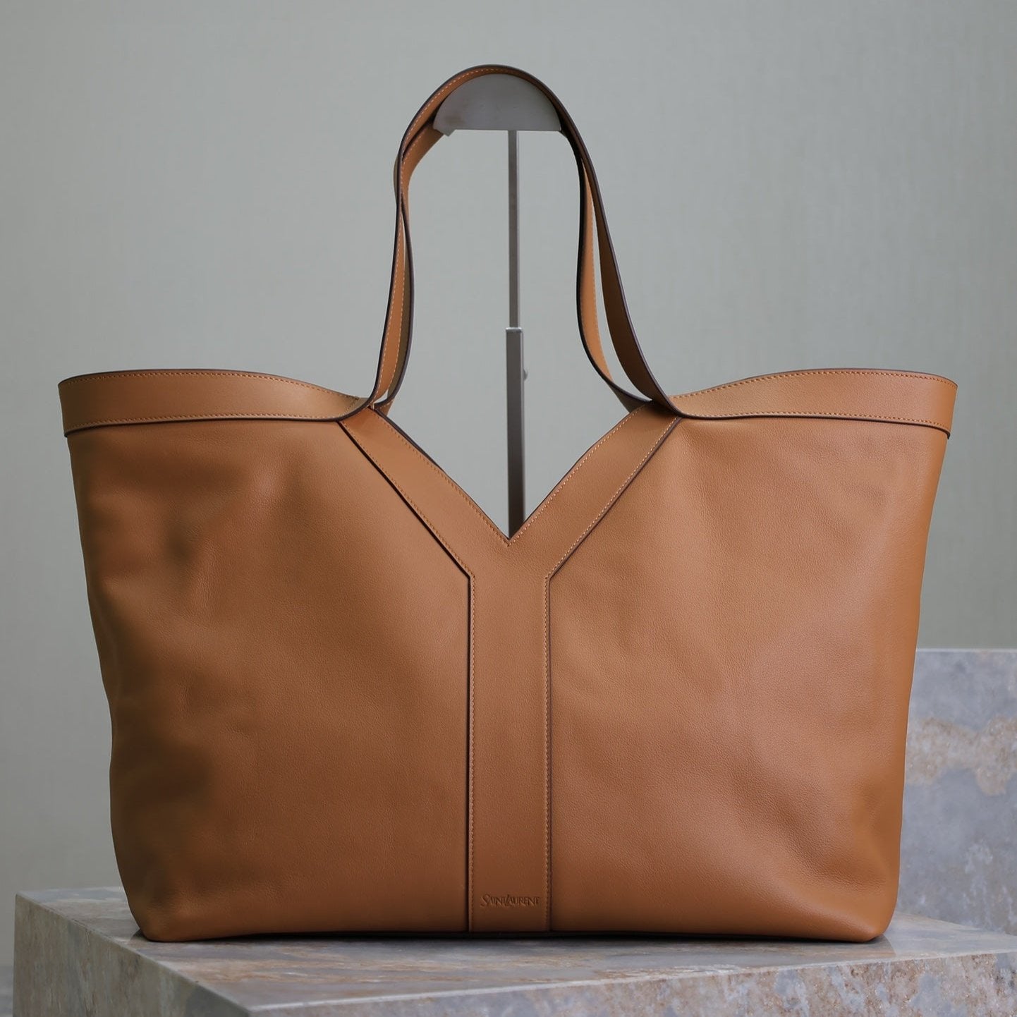 Y Tote Brown Leather YLS - Level 5