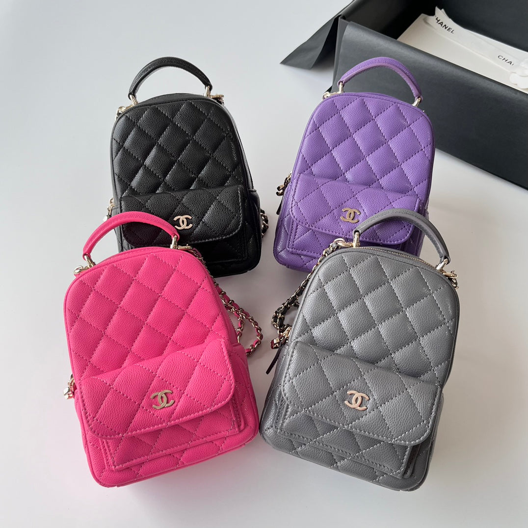 Caviar Leather Top Handle Mini Backpack CNL - Level X