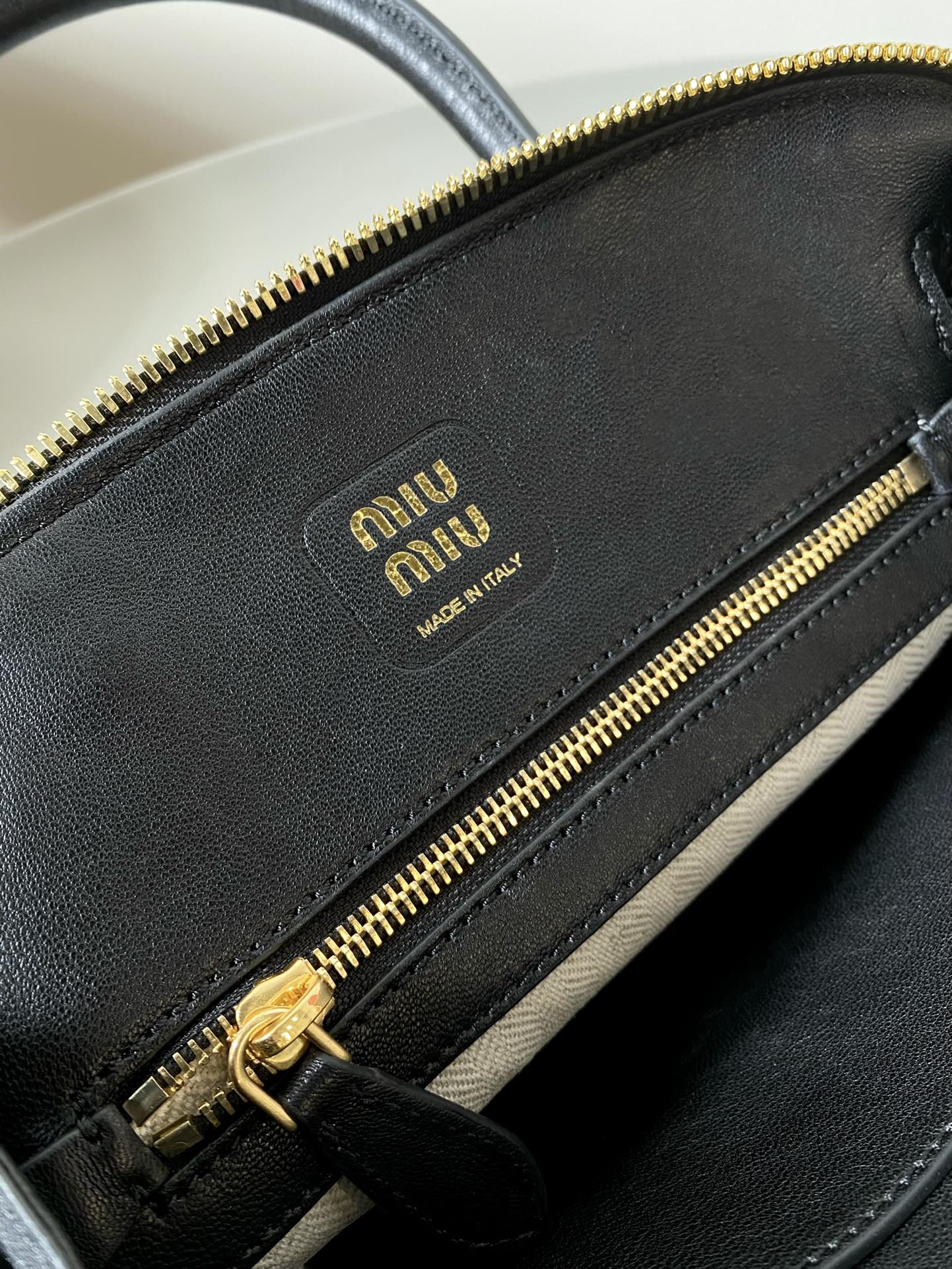 Black Leather Adventure Bag MIU - Level 5