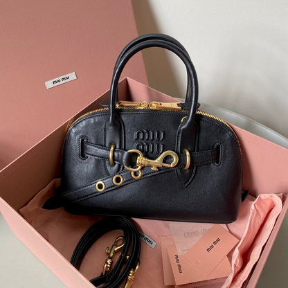 Black Leather Adventure Bag MIU - Level 5